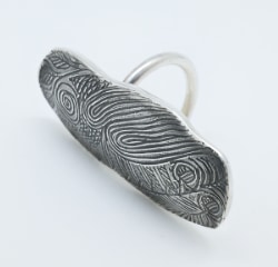 Ring 6: Etched sterling