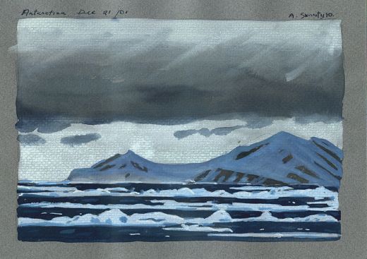 Antarctica, watercolour